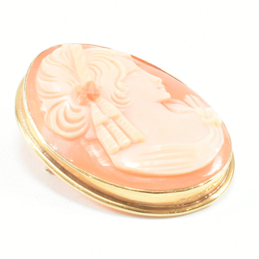 9CT GOLD CAMEO BROOCH - Image 5 of 10