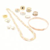 COLLECTION OF ASSORTED 925 SILVER GOLD TONE JEWELLERY