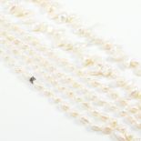 TWO CULTURED BAROQUE PEARL NECKLACES