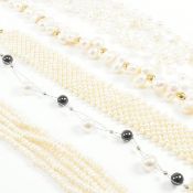 FIVE CULTURED PEARL COLLAR NECKLACES