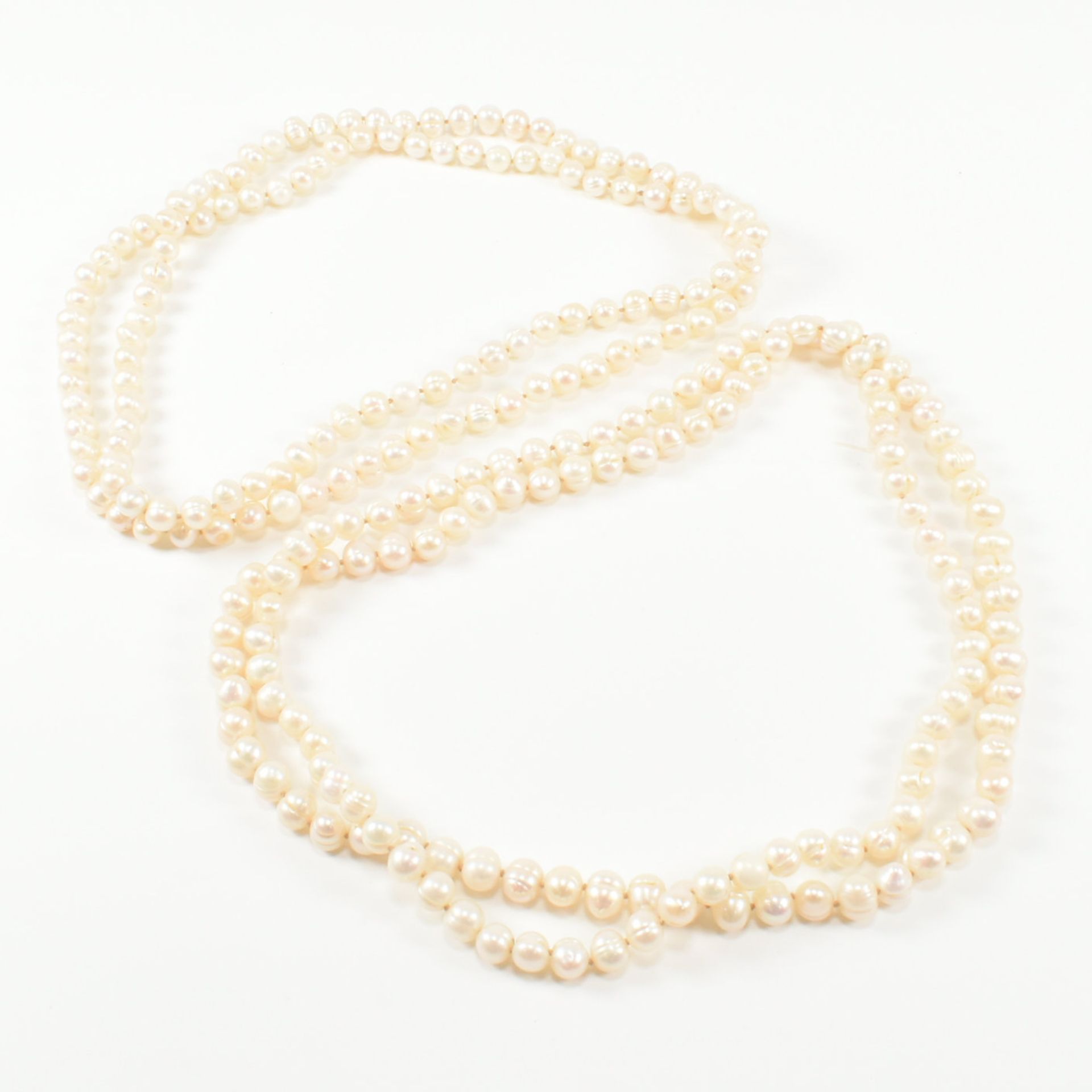 TWO STRING OF CULTURED BAROQUE PEARLS - Image 4 of 6