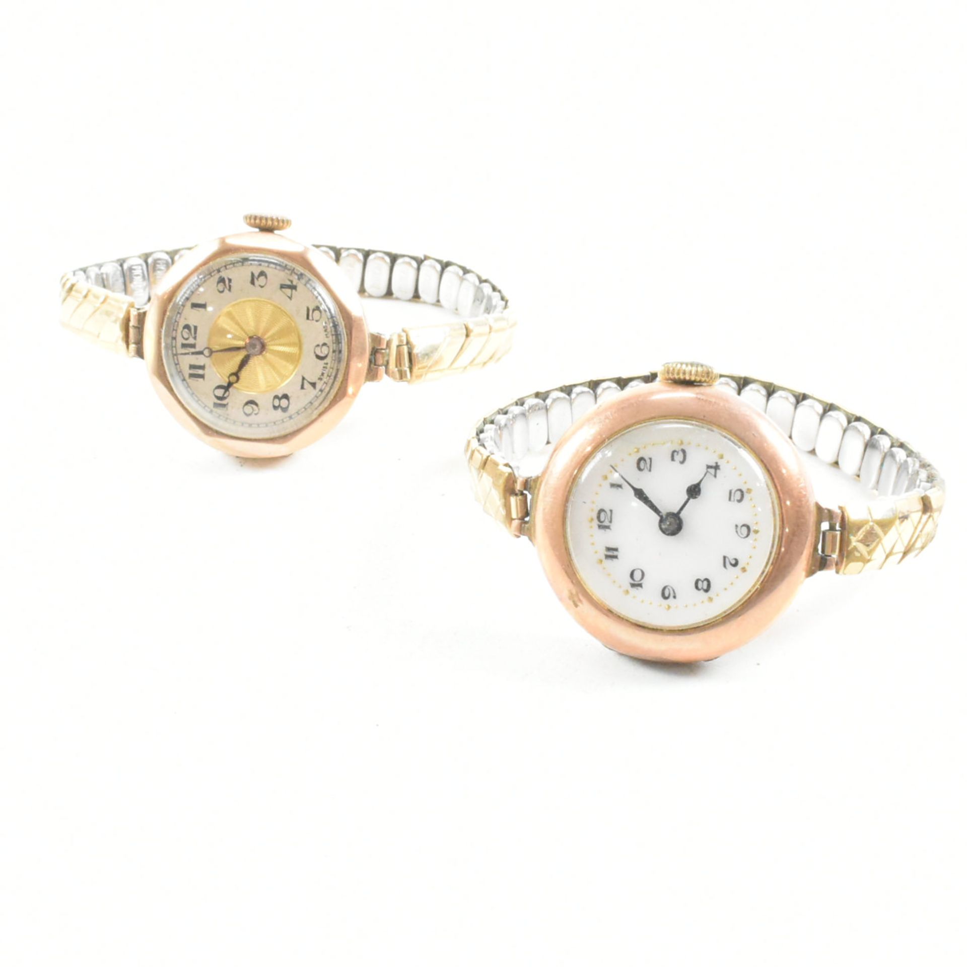 TWO HALLMARKED 9CT GOLD WRISTWATCHES