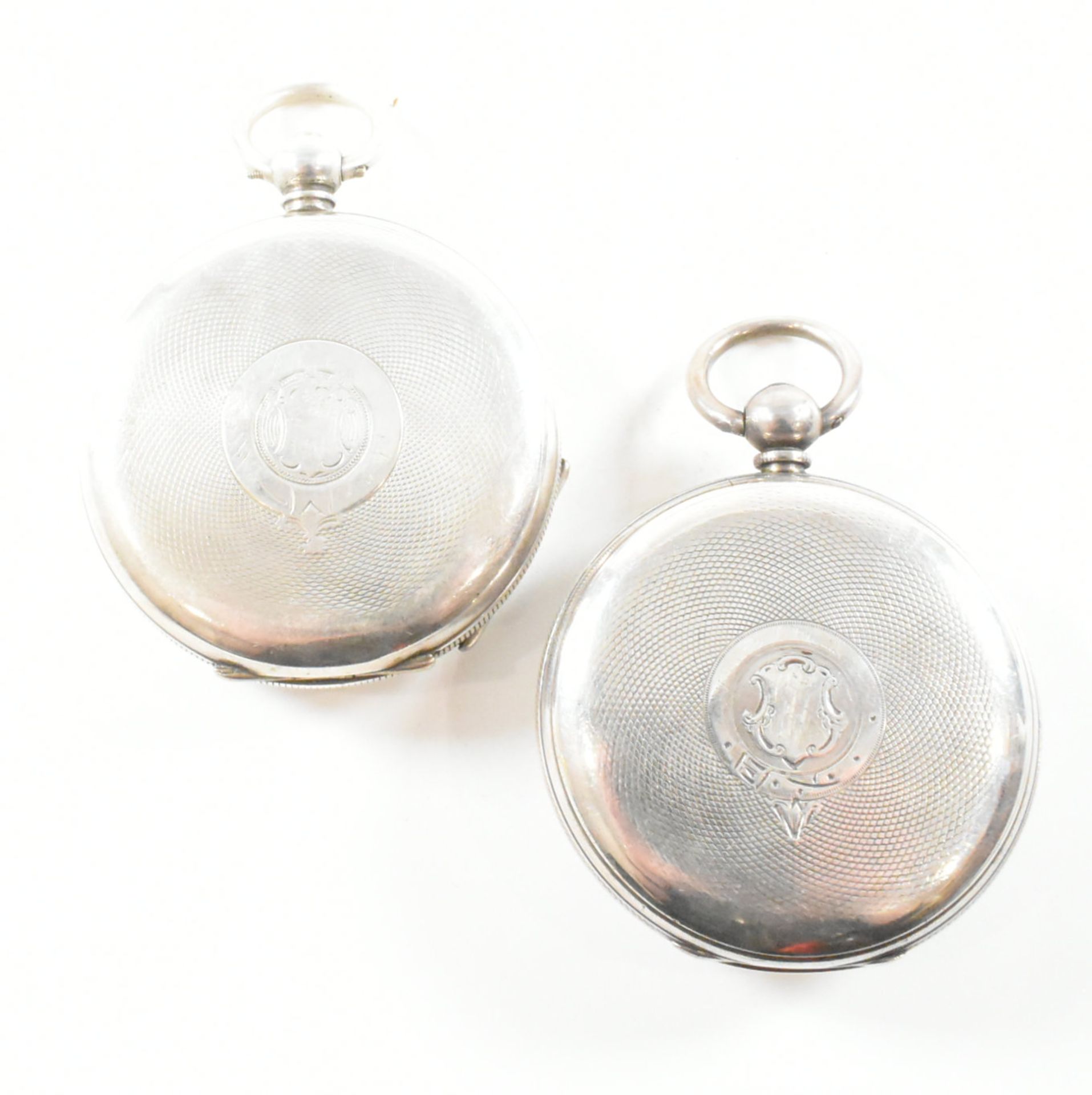 TWO ANTIQUE SILVER CASED POCKET WATCHES - Bild 2 aus 9