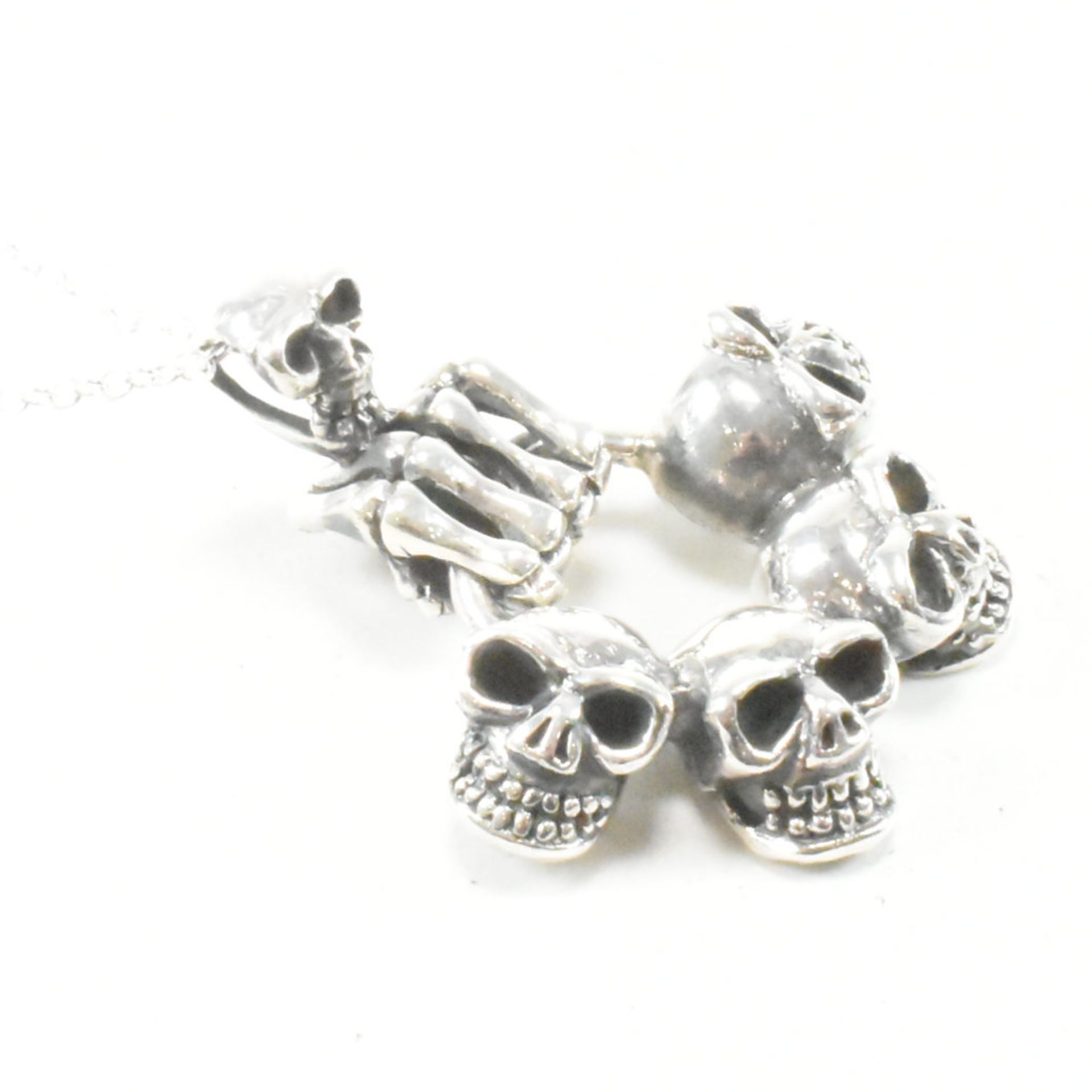 925 SILVER SKULL PENDANT NECKLACE - Image 4 of 5
