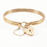 HALLMARKED 9CT GOLD PADLOCK BANGLE