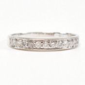 HALLMARKED 9CT GOLD & DIAMOND HALF ETERNITY RING