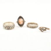 COLLECTION OF ASSORTED STONE SET RINGS