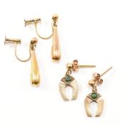 TWO PAIR OF 9CT GOLD EARRINGS