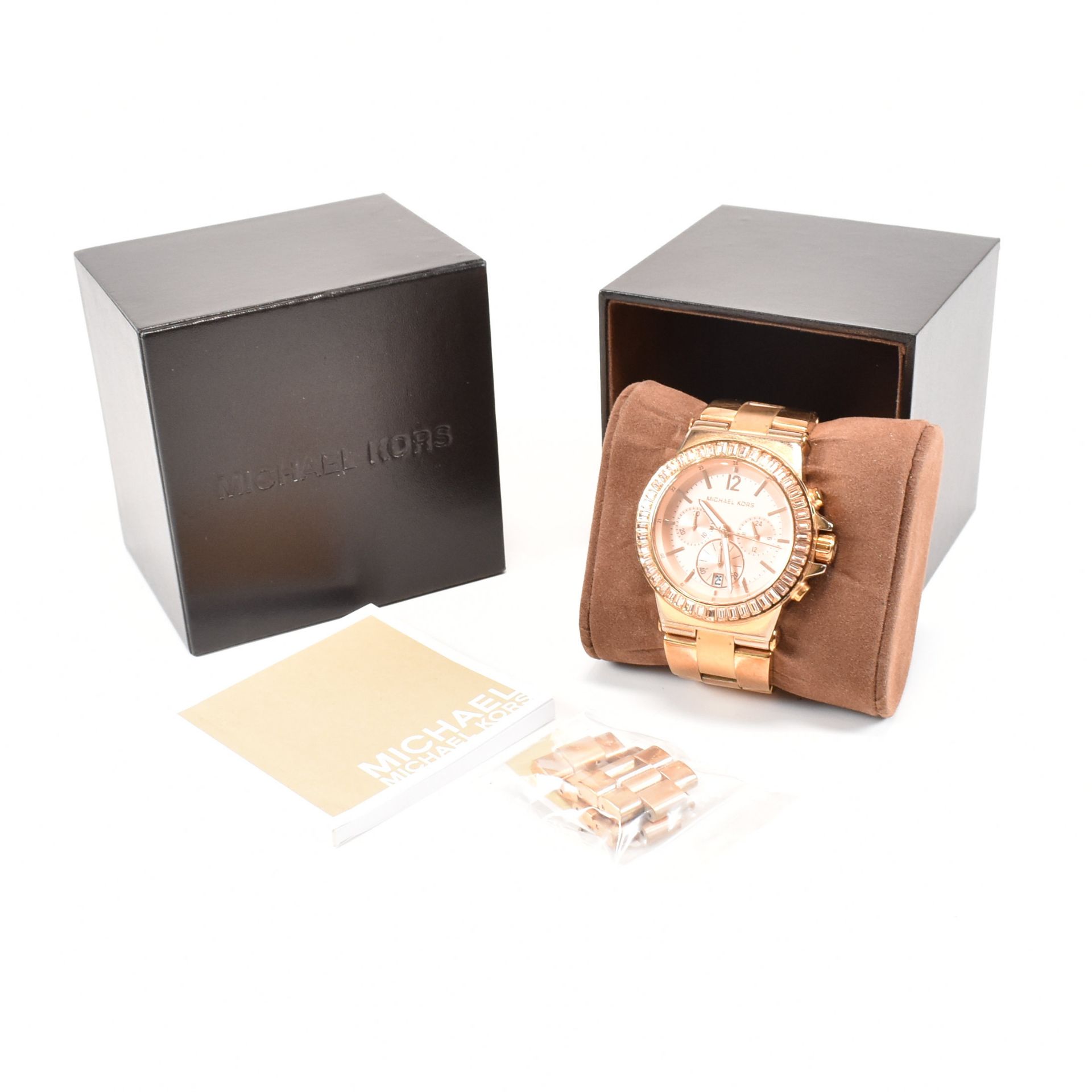 MICHAEL KORS STAINLESS STEEL GOLD TONE WRISTWATCH