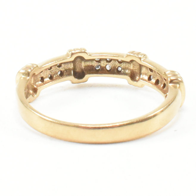 HALLMARKED 9CT GOLD & DIAMOND HALF ETERNITY RING - Image 4 of 10