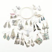 COLLECTION OF SILVER ALPACA & WHITE METAL JEWELLERY