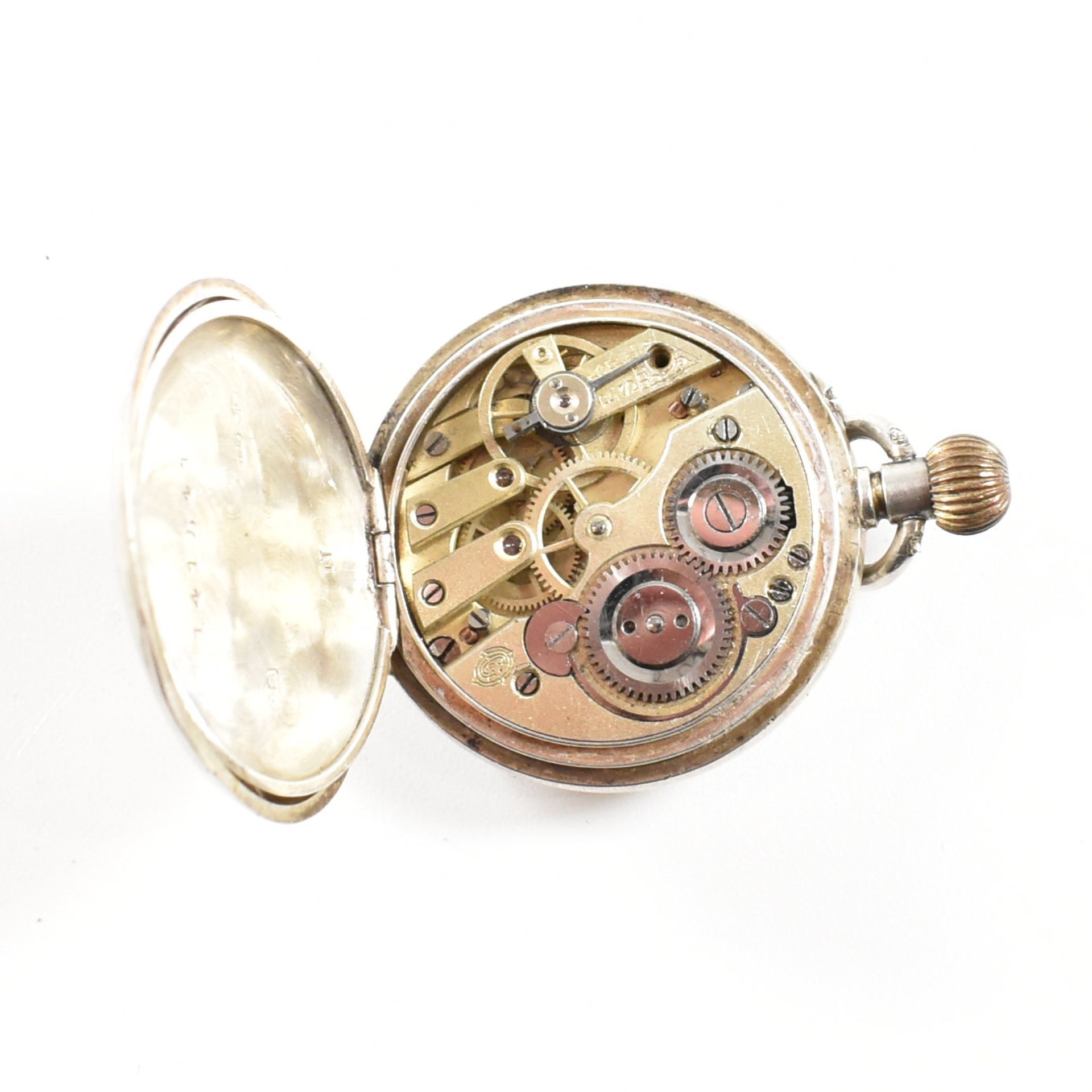 EARLY 20TH CENTURY SILVER FOB POCKET WATCH - Image 5 of 7