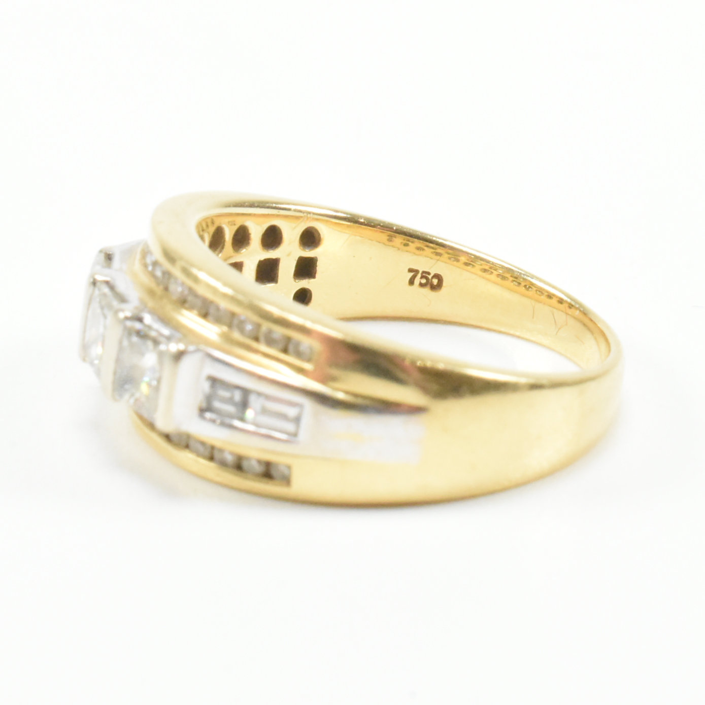 VINTAGE 18CT BICOLOUR GOLD & DIAMOND RING - Image 10 of 14