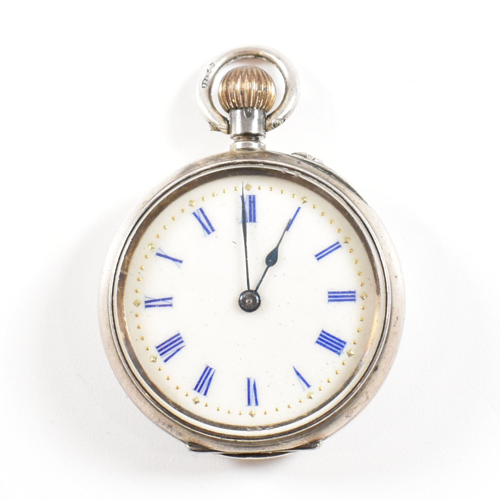 EARLY 20TH CENTURY SILVER FOB POCKET WATCH