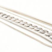 COLLECTION OF ASSORTED 925 SILVER BRACELET CHAINS