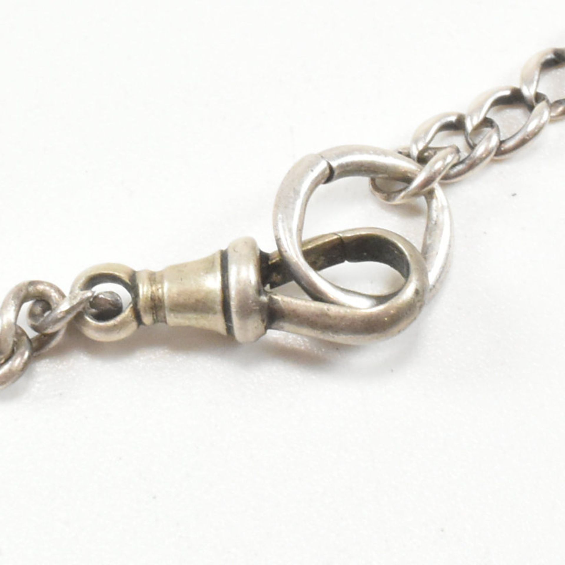 TWO EARLY 20TH CENTURY SILVER WATCH CHAINS - Image 9 of 12
