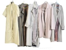 COLLECTION OF SIX VINTAGE COSTUME TRENCH OVERCOATS