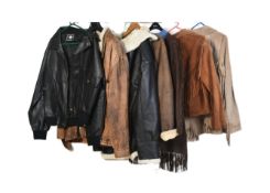 COLLECTION OF THREE VINTAGE MENS SUEDE & LEATHER JACKETS
