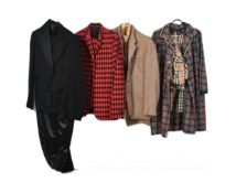 COLLECTION OF FOUR VINTAGE THEATRICAL COSTUME MENS SUITS