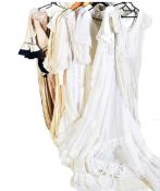 COLLECTION OF VINTAGE LADIES DRESSES IN WHITE & CREAM