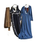 THREE MEDIEVAL STYLE THEATRICAL COSTUME DRESSES