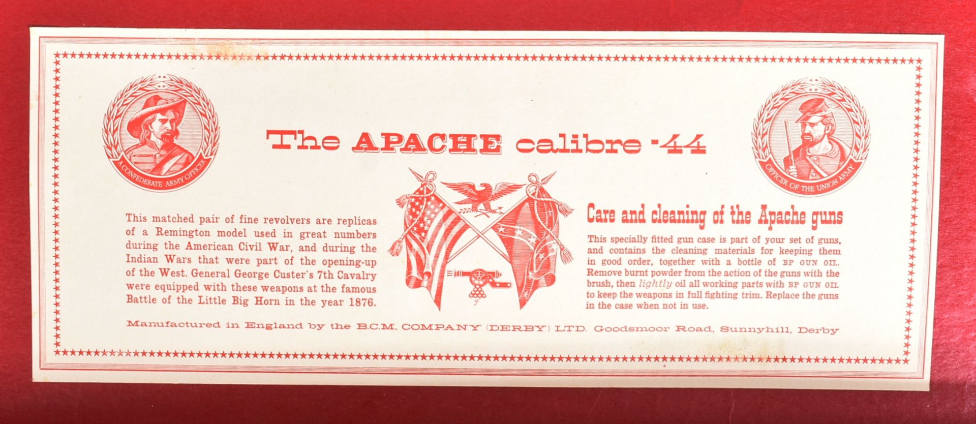 VINTAGE BCM COMPANY DERBY .44 CALIBRE APACHE REPLICA TOY GUN - Image 3 of 4