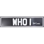 DOCTOR WHO (TV SERIES) - JOHN LEVEN SIGNED NUMBER PLATE