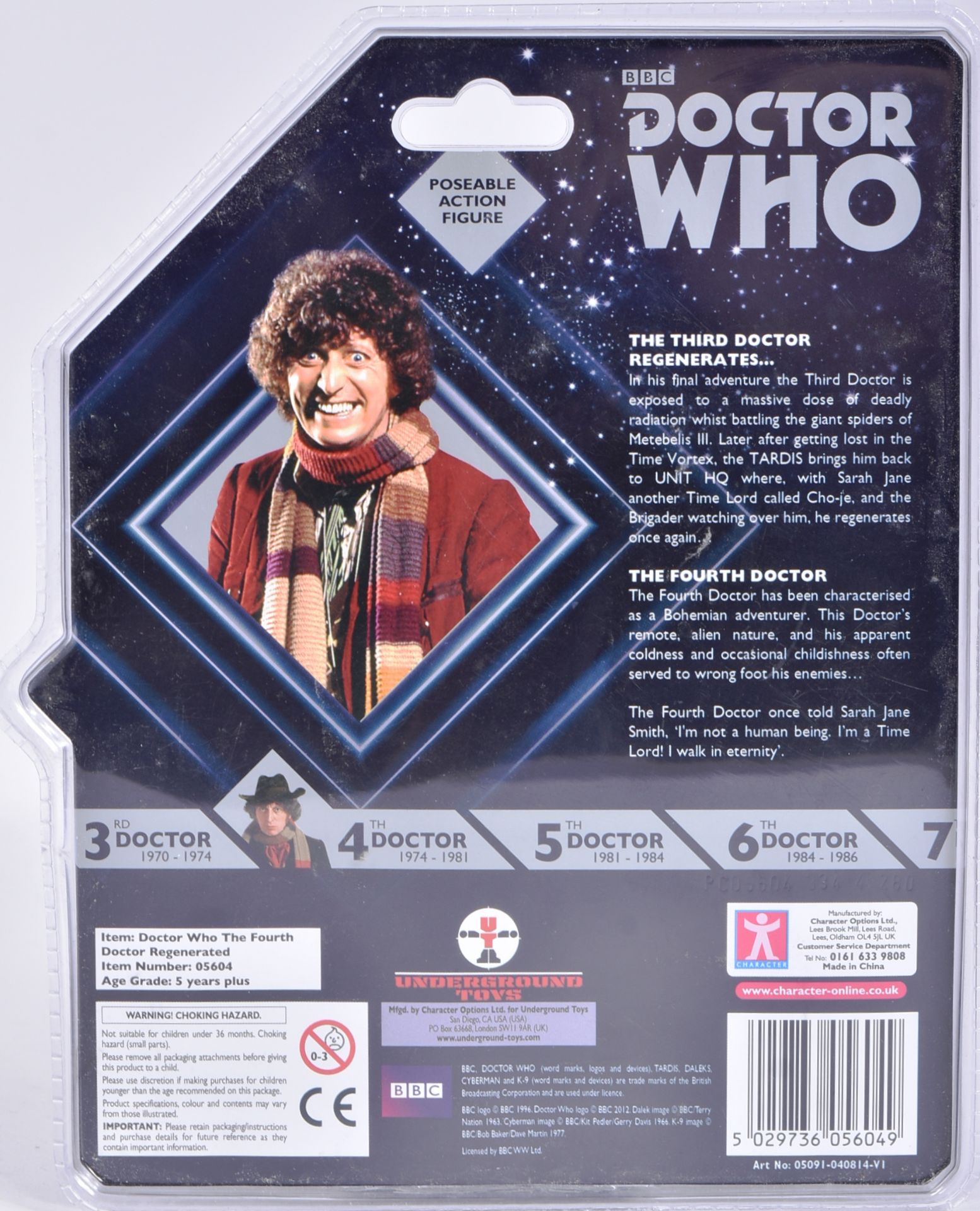 DOCTOR WHO - UNDERGROUND TOYS - TOM BAKER AUTOGRAPHED FIGURE - Image 4 of 5