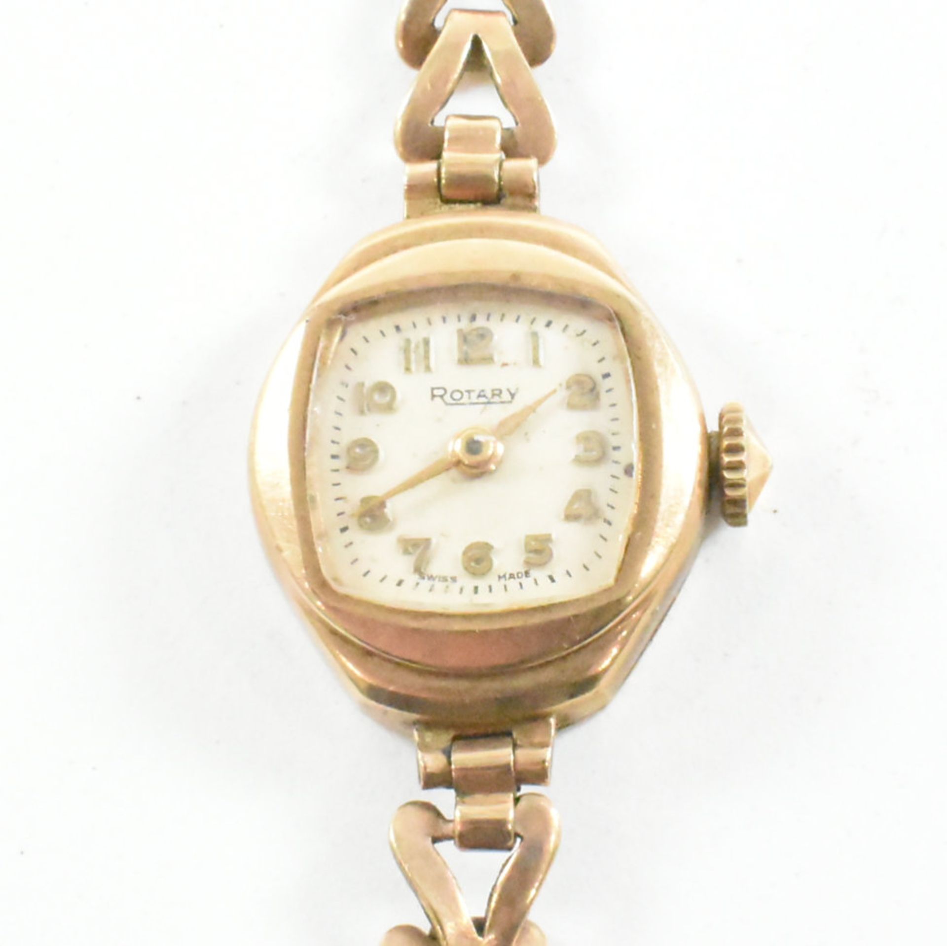 1960S HALLMARKED 9CT GOLD ROTARY WATCH WITH METAL LINED STRAP - Image 2 of 11