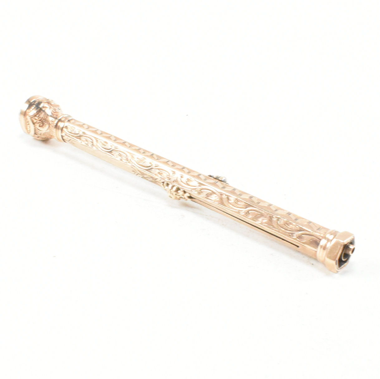 VICTORIAN HALLMARKED 9CT GOLD DUAL PROPELLING PENCIL - Image 3 of 9