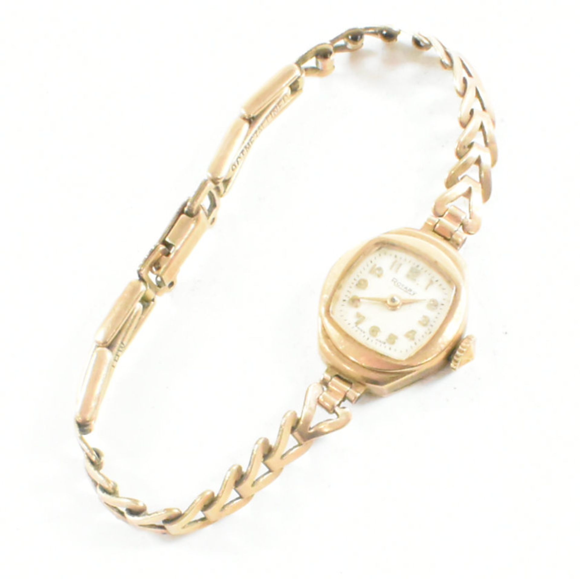 1960S HALLMARKED 9CT GOLD ROTARY WATCH WITH METAL LINED STRAP - Image 8 of 11