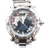 CHOPARD GENEVE HAPPY SPORT DIAMOND & STAINLESS STEEL WRISTWATCH