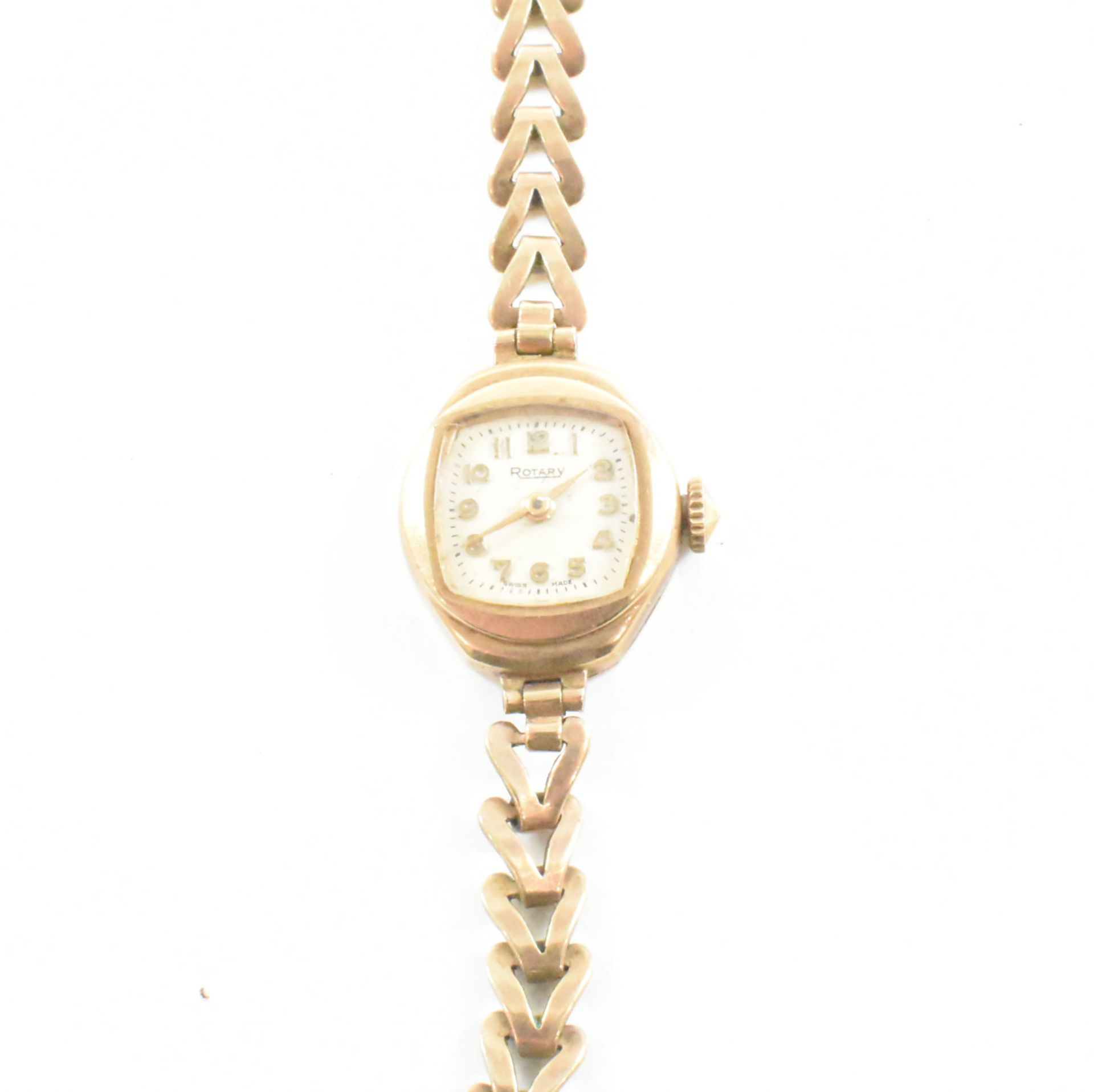 1960S HALLMARKED 9CT GOLD ROTARY WATCH WITH METAL LINED STRAP - Image 3 of 11