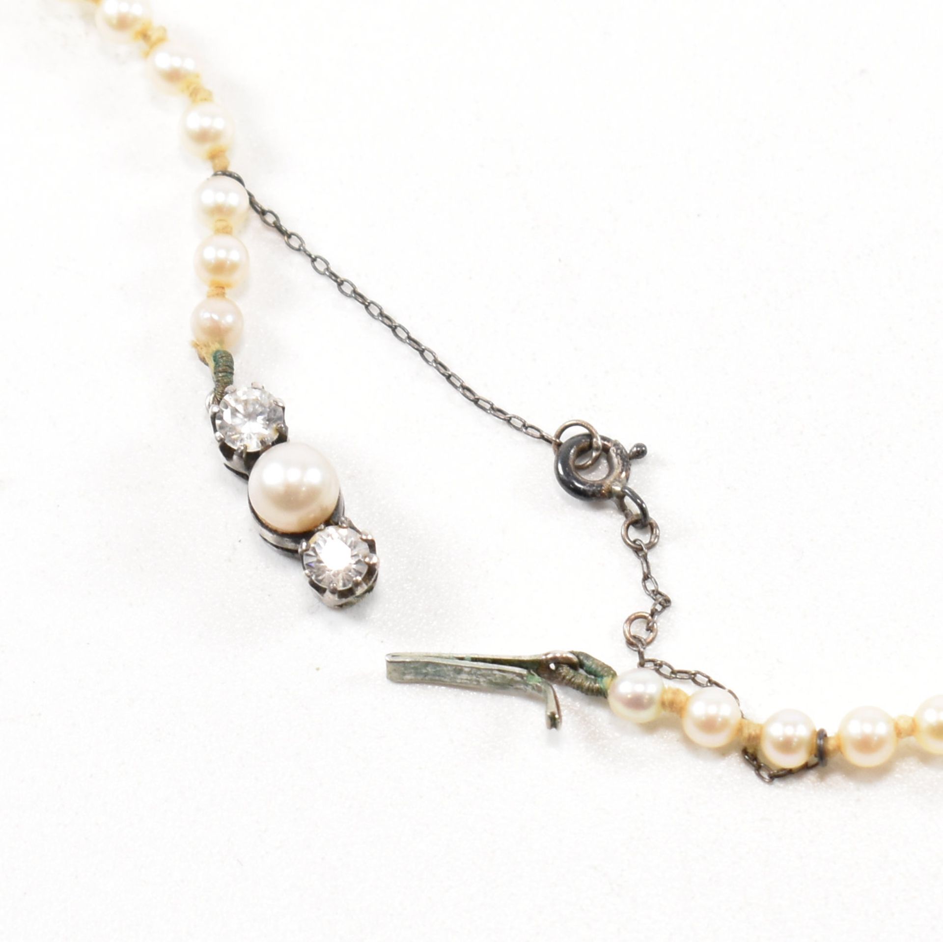EARLY 20TH CENTURY CULTURED PEARL & SPINEL PEARL NECKLACE - Image 5 of 7