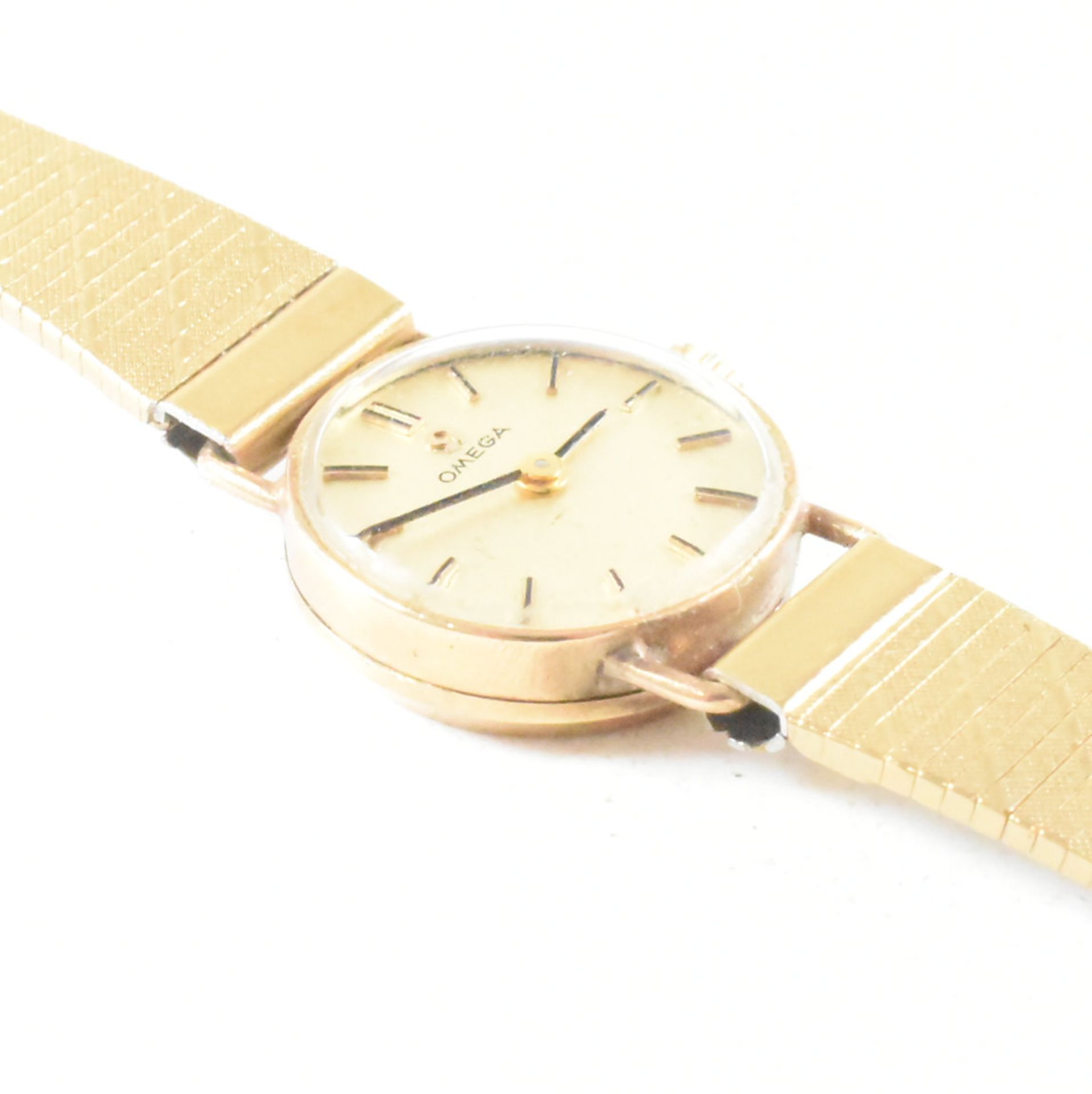 OMEGA HALLMARKED 9CT GOLD & STAINLESS STEEL COCKTAIL WATCH - Image 4 of 8