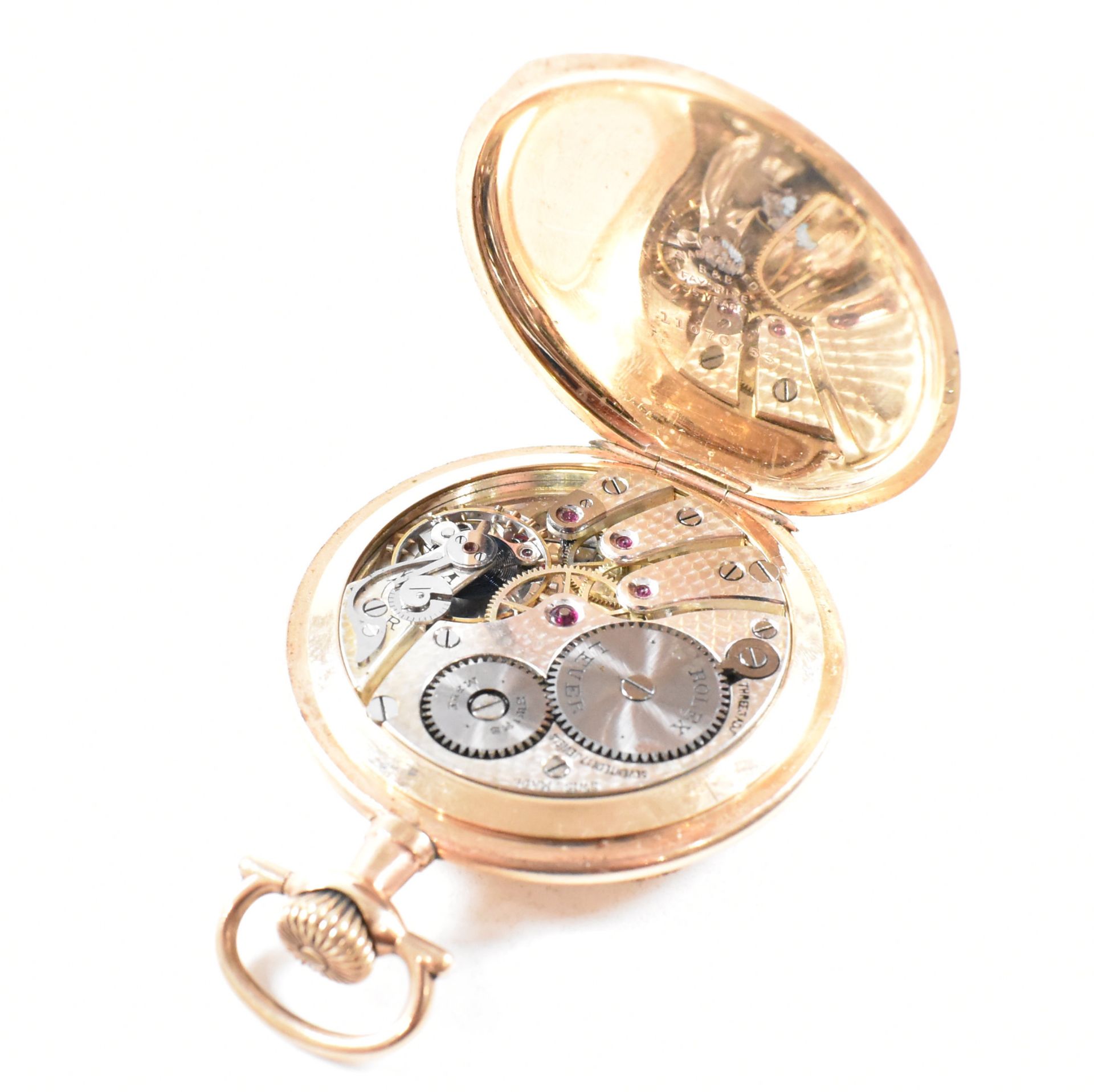 ROLEX LEVER SWISS MADE YELLOW METAL POCKET WATCH - Image 5 of 7