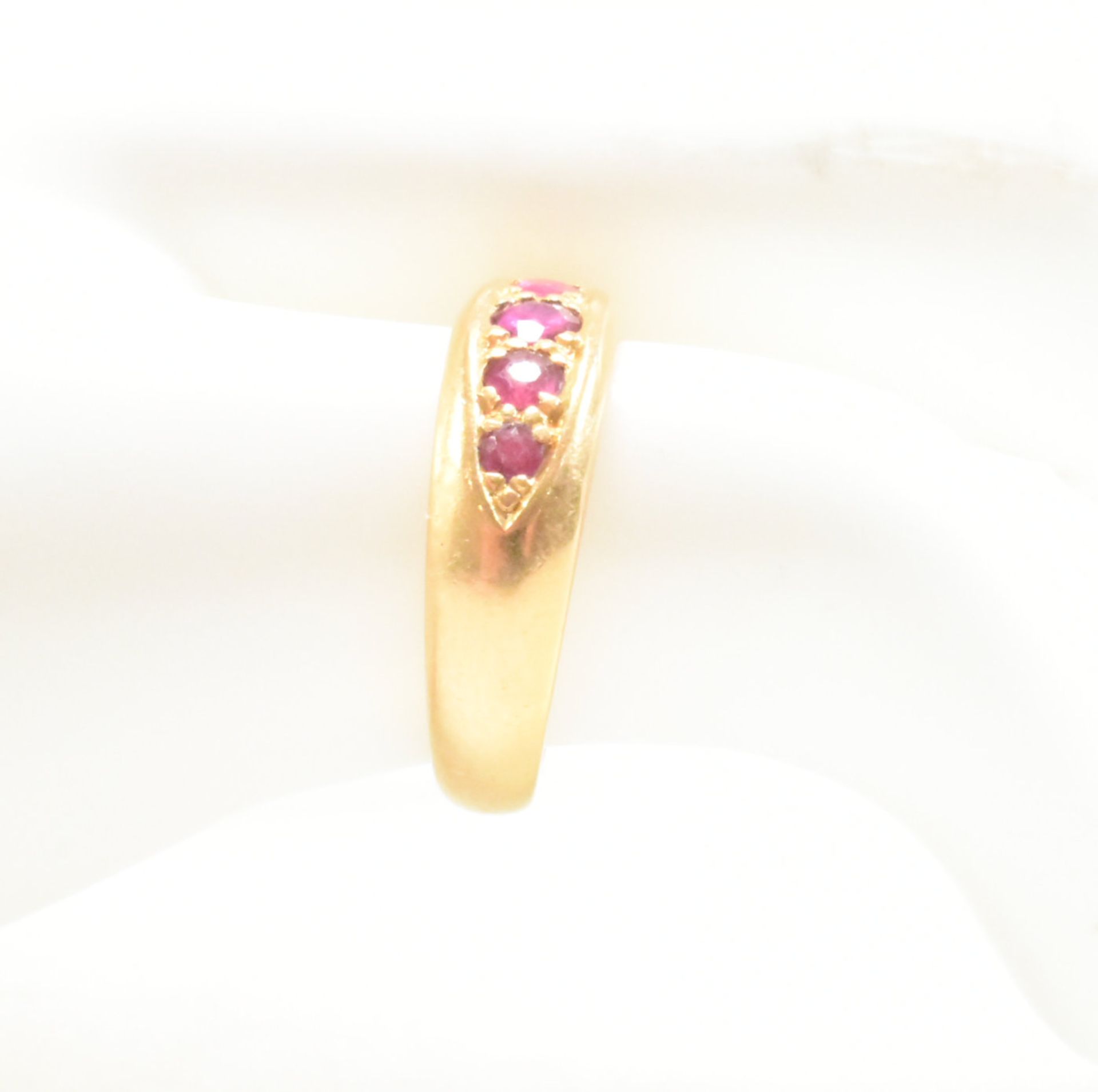 GOLD & RUBY FIVE STONE RING - Image 7 of 7