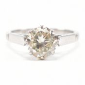 EARLY 20TH CENTURY 18CT WHITE GOLD & PLATINUM SOLITAIRE RING