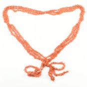 19TH CENTURY CORAL BEAD NECKLACE