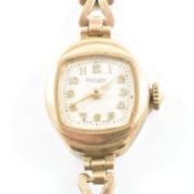 1960S HALLMARKED 9CT GOLD ROTARY WATCH WITH METAL LINED STRAP
