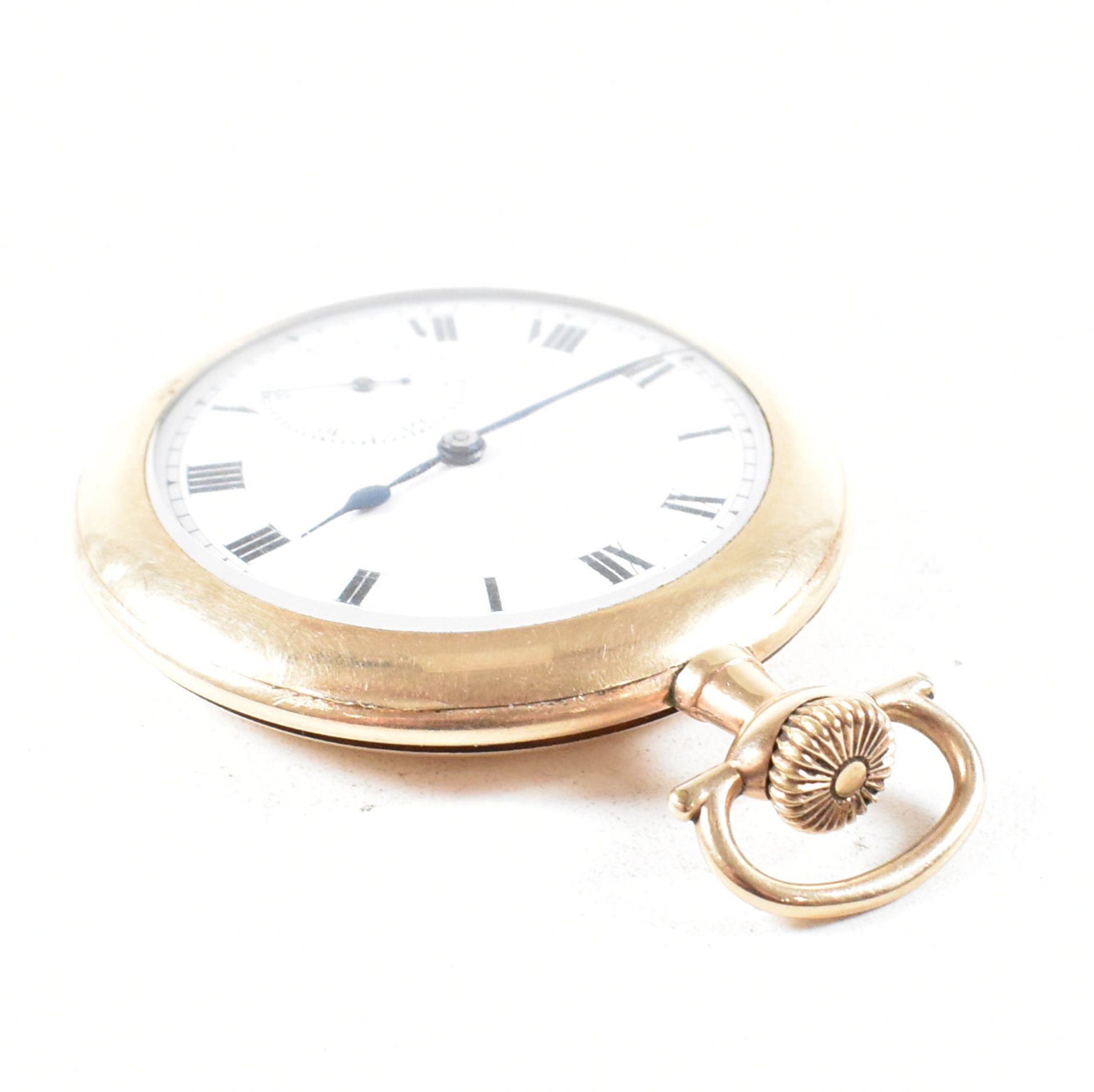 ROLEX LEVER SWISS MADE YELLOW METAL POCKET WATCH - Image 4 of 7