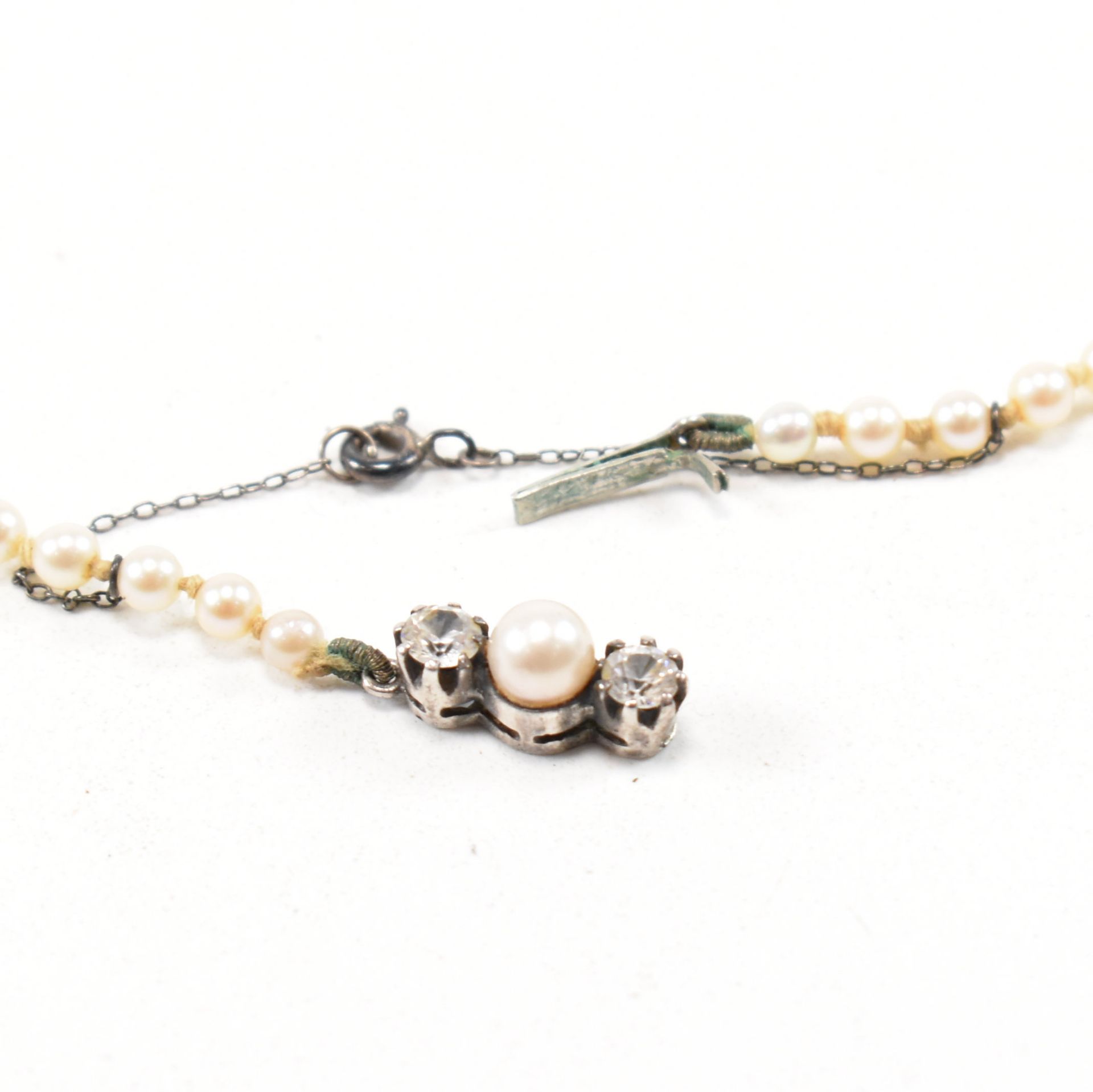 EARLY 20TH CENTURY CULTURED PEARL & SPINEL PEARL NECKLACE - Image 6 of 7