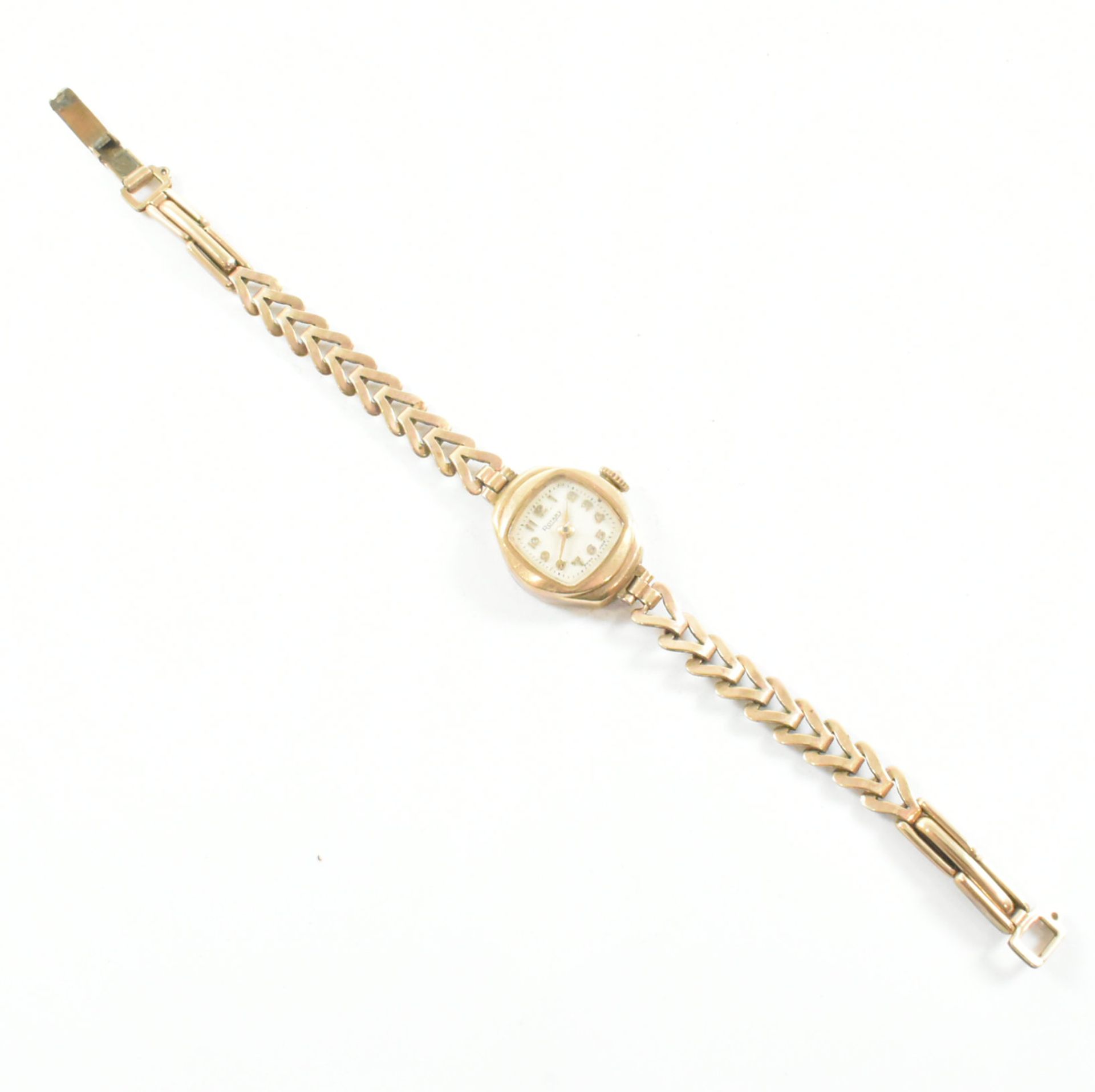 1960S HALLMARKED 9CT GOLD ROTARY WATCH WITH METAL LINED STRAP - Image 4 of 11