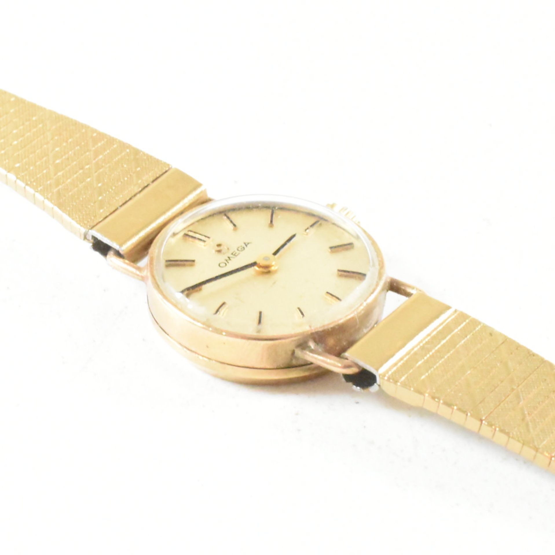 OMEGA HALLMARKED 9CT GOLD & STAINLESS STEEL COCKTAIL WATCH - Image 5 of 8