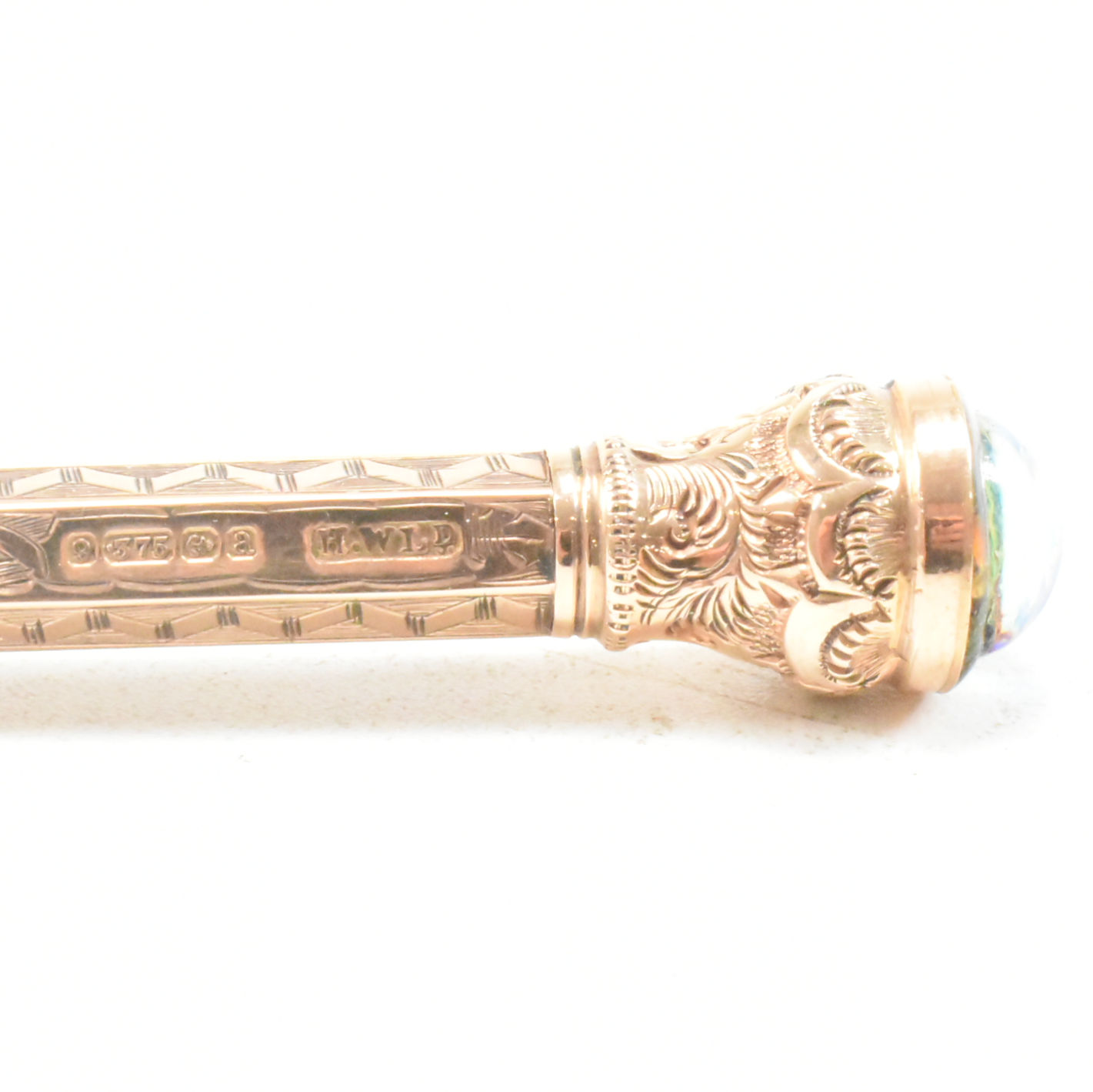 VICTORIAN HALLMARKED 9CT GOLD DUAL PROPELLING PENCIL - Image 6 of 9