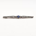 EARLY 20TH CENTURY SAPPHIRE & DIAMOND BROOCH PIN