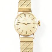 OMEGA HALLMARKED 9CT GOLD & STAINLESS STEEL COCKTAIL WATCH