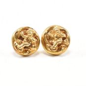 VICTORIAN 15CT GOLD STUD EARRINGS