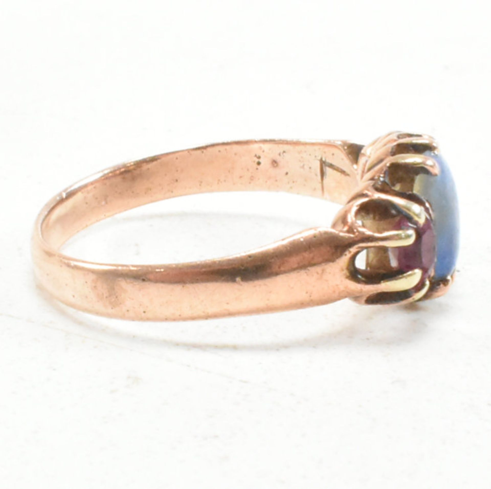 EARLY 20TH CENTURY GOLD OPAL & RUBY RING - Image 6 of 7