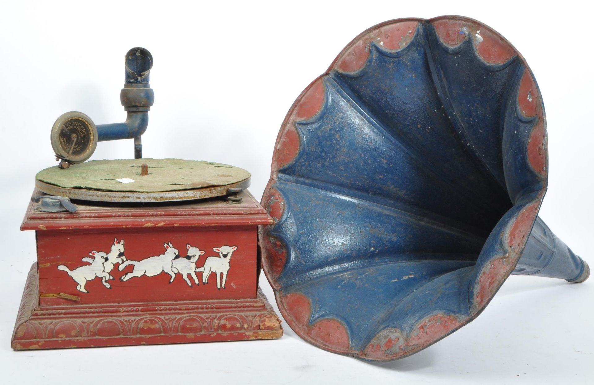 TWO EARLY 20TH CENTURY GRAMOPHONES WITH HORNS - DULCEPHONE - Image 7 of 11